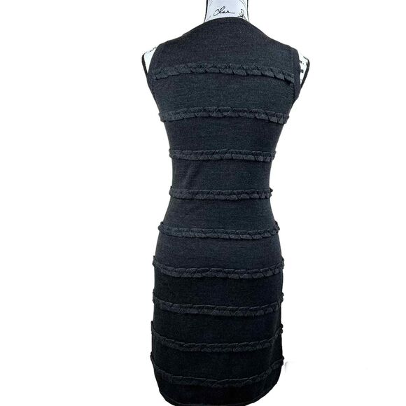 Calvin Klein Charcoal Gray crew wool blend sweater dress with details size XS - Picture 2 of 14